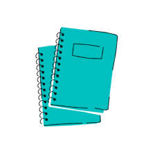 Clipart of two notebooks